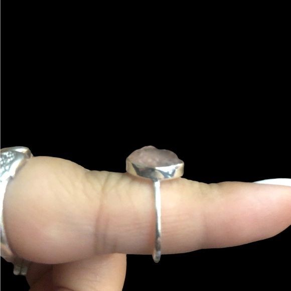 New Rose Quartz Silver Ring - Picture 5 of 5
